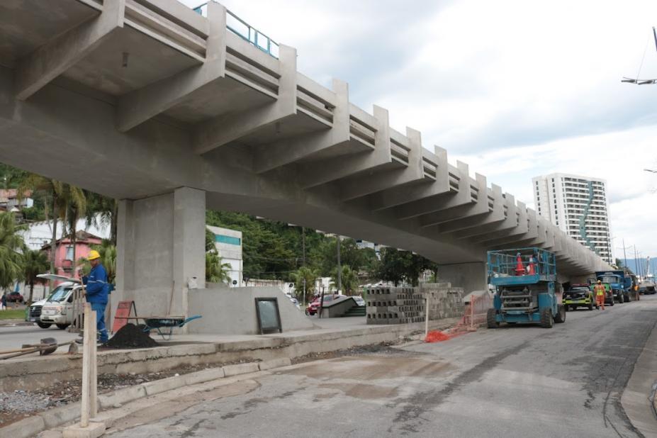 SANTOS - Elevado no Centro de Santos tem 80% das obras concluídas e reabre ao tráfego em dezembro
