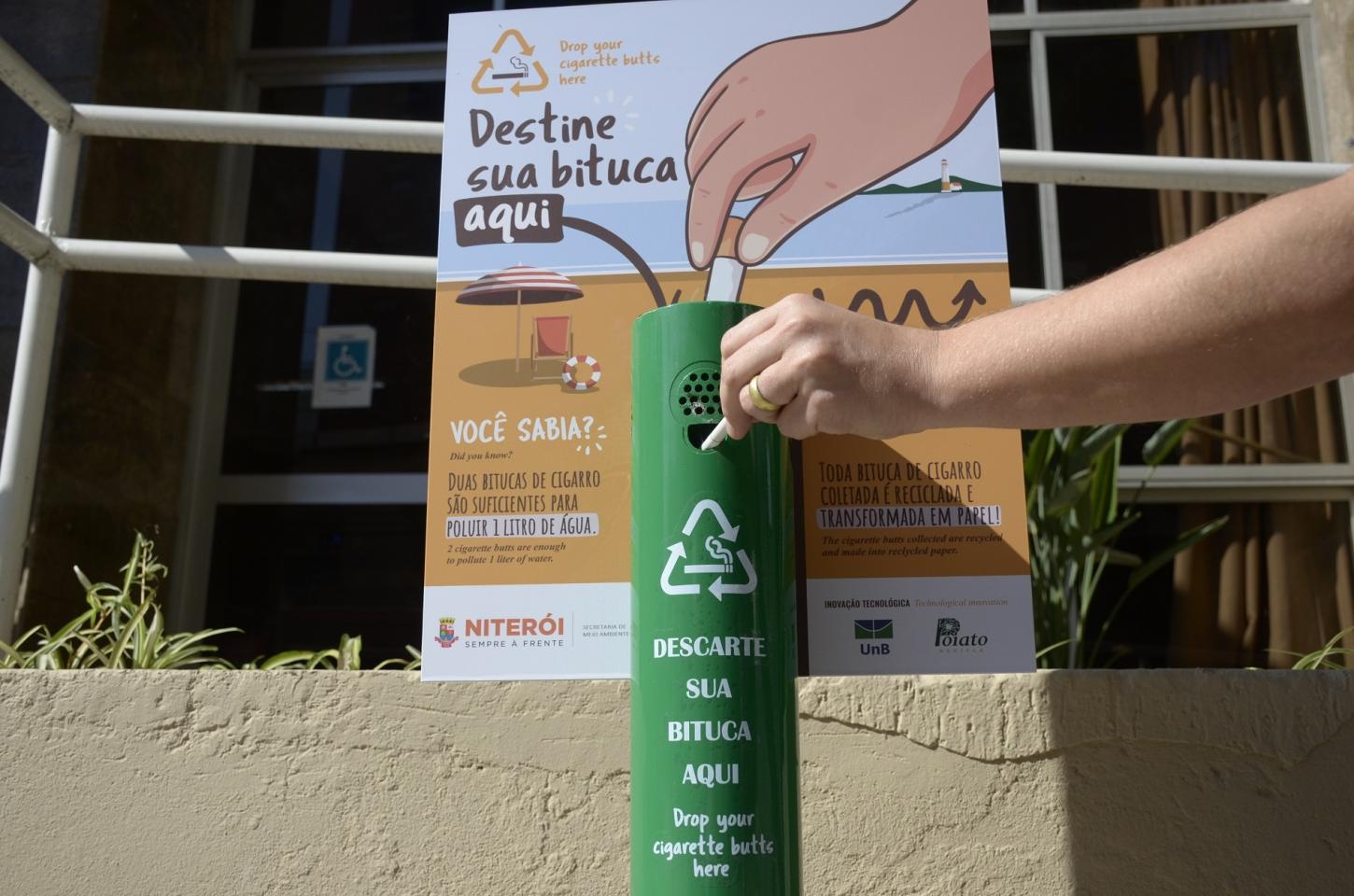 PRAIA GRANDE - Prefeitura de Praia Grande tem projeto para implantação de coletores para bitucas de cigarro