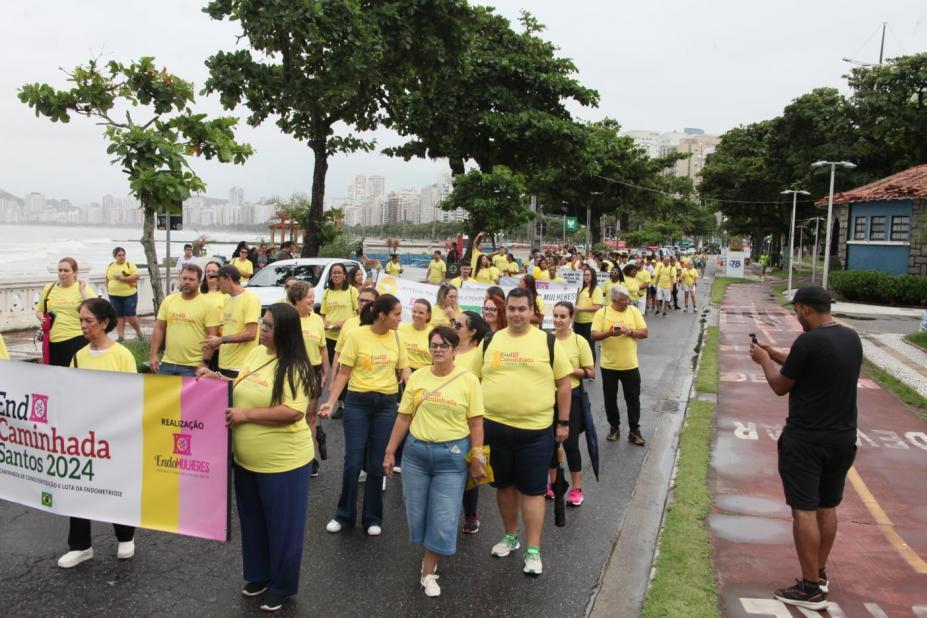SANTOS - Caminhada do Março Amarelo conscientiza a população sobre endometriose