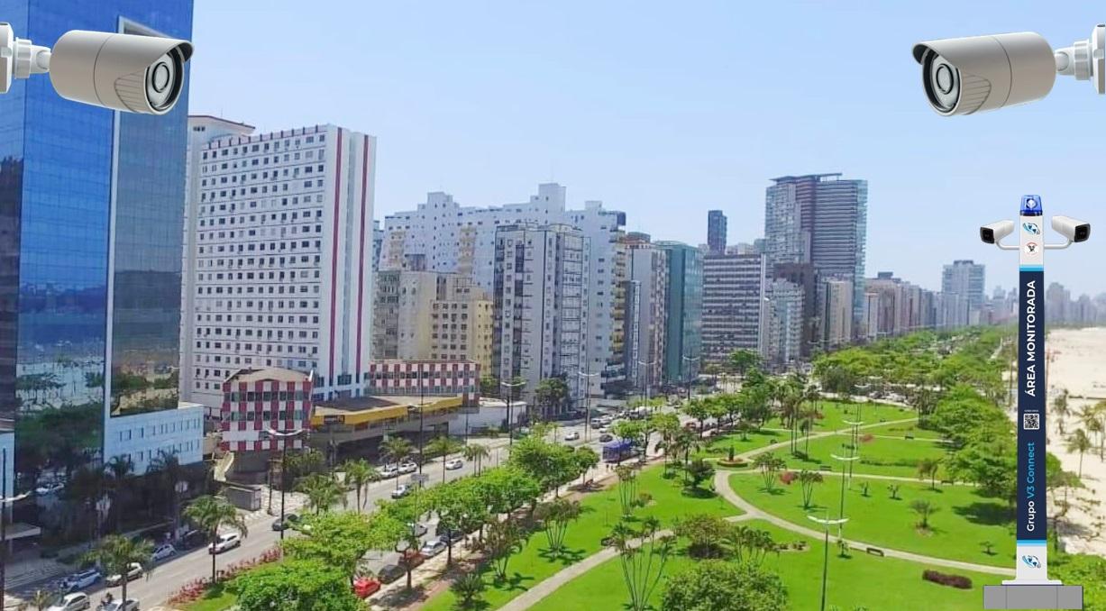 Cidade de Santos Poderá Ser Monitorada por Câmeras Colaborativas com Apoio de Moradores, empresas, Comerciantes e Síndicos