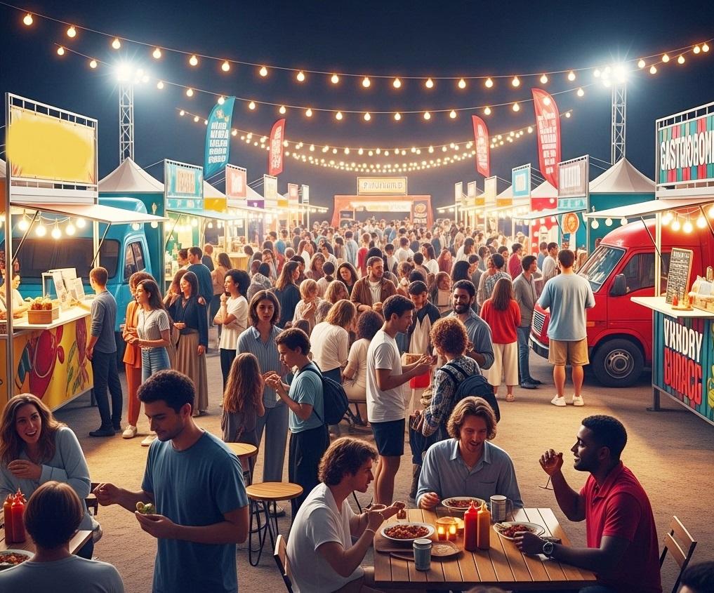 🎉 Feira do Piazza di Roma: sabores, música e união comunitária em uma noite especial para toda a família