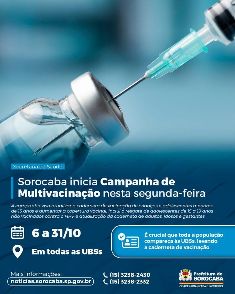 Sorocaba inicia Campanha de Multivacinação em todas as UBSs segunda-feira (6)