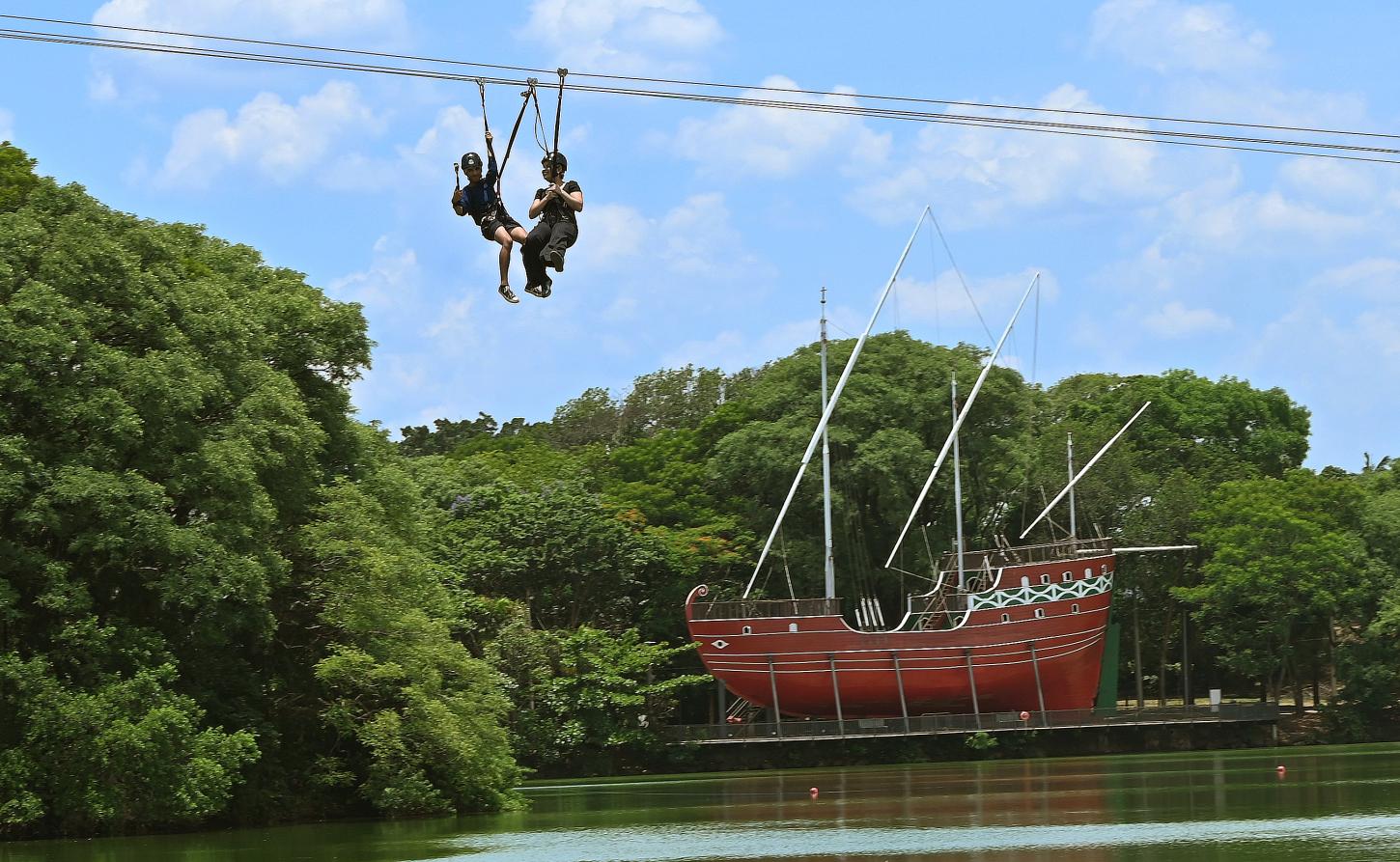 Tirolesa da Lagoa do Taquaral funciona todos os dias a partir desta segunda-feira, 1º de dezembro