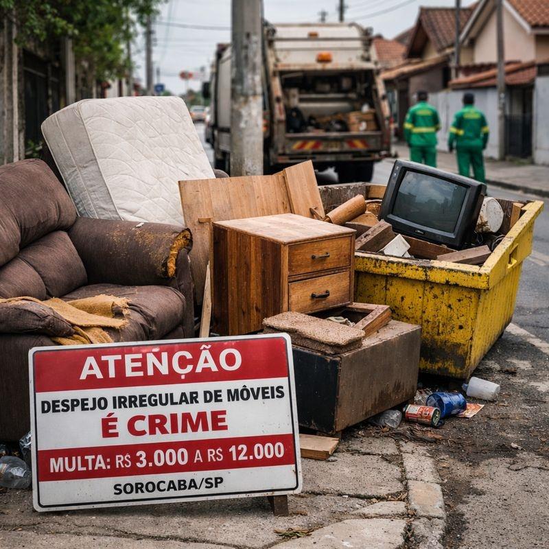 Descarte irregular de móveis velhos pode gerar multa de até R$ 12 mil em Sorocaba