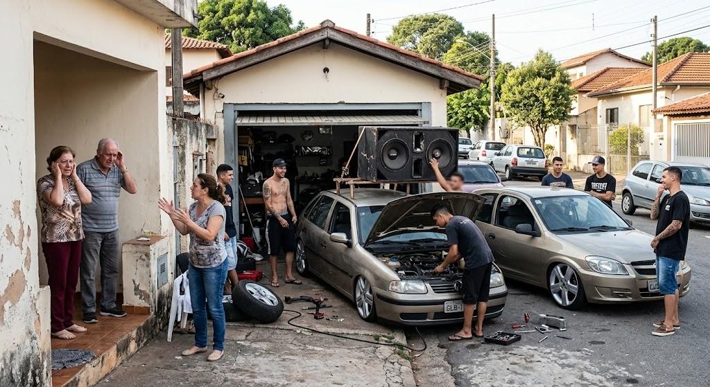Em Sorocaba, o desrespeito ao convívio familiar, a quem busca descanso, a idosos, en fermos