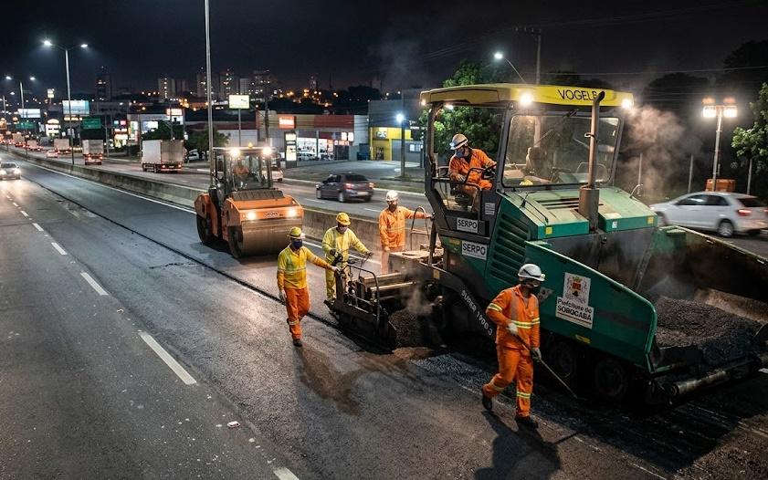 Prefeitura de Sorocaba transfere obras da Av. Carlos Reinaldo Mendes para o período noturno