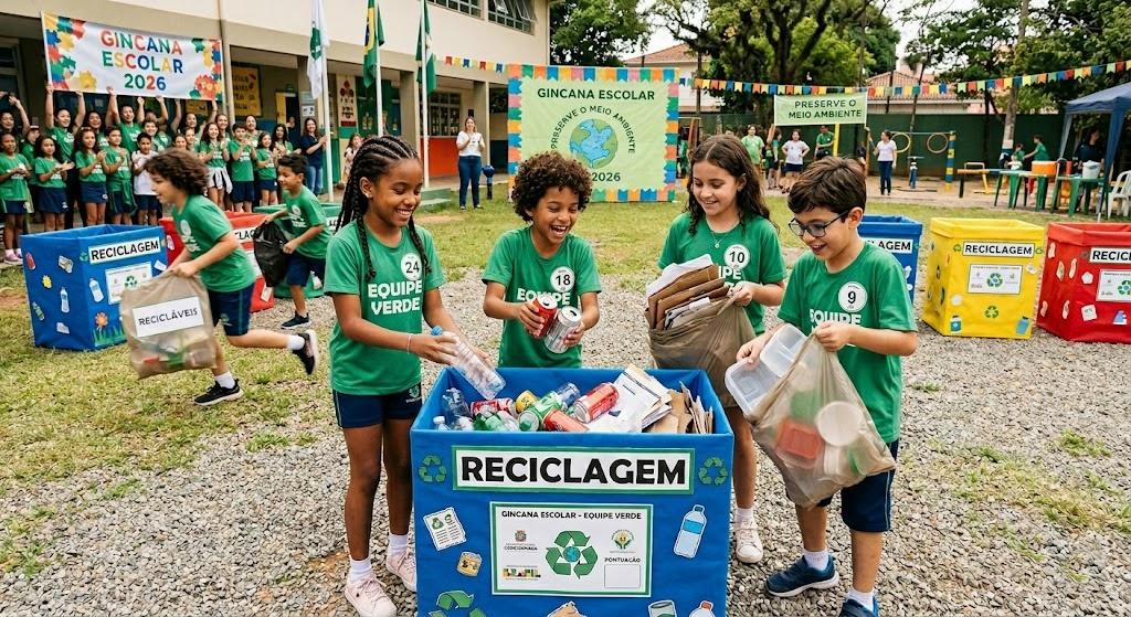 Gincanas escolares para coleta de recicláveis também podem ser um grande reforço para a sustentabilidade