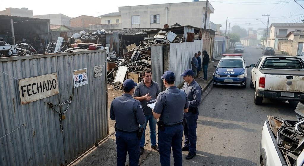 Operação Ferro-Velho interdita estabelecimento irregular no Jardim Nogueira