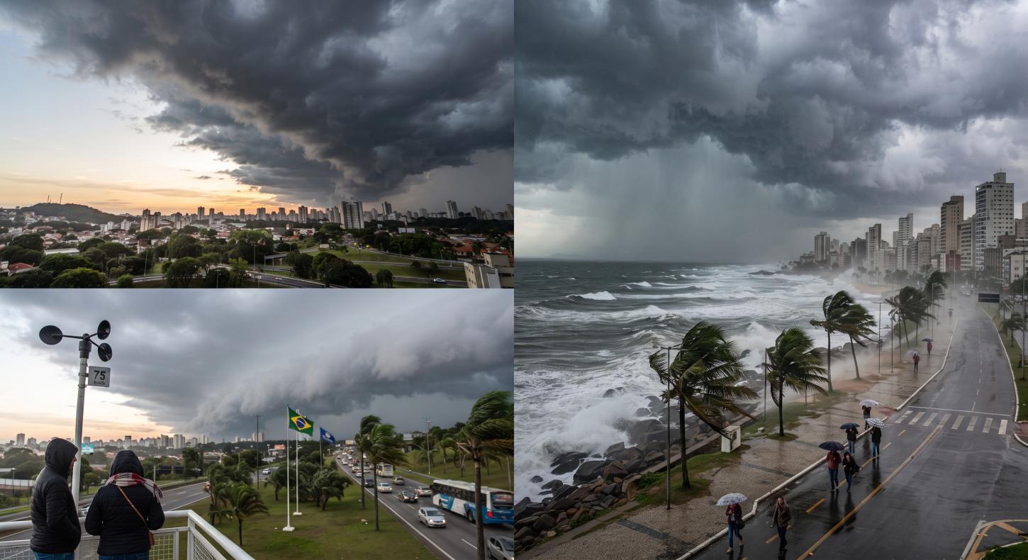Frente Fria Chega com Força: Queda Brusca de Temperatura, Ventania e Fim do Veranico no Interior e Litoral Paulista