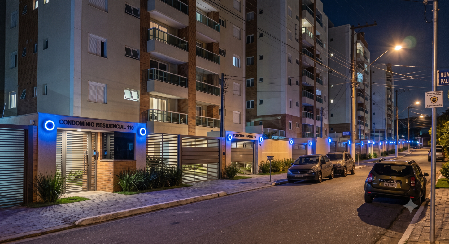Prédios acabam se transformando em verdadeiras torres de vigilância, colaborando muito para com a sua segurança e inclusive da região