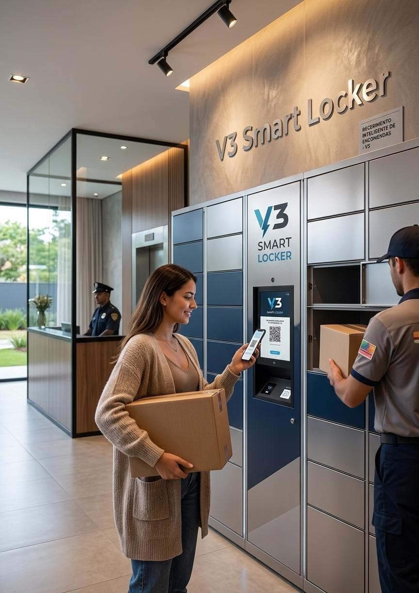V3 Smart Locker: a solução inteligente que transforma a gestão de encomendas em condomínios
