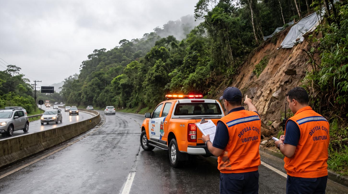 Defesa Civil de Ubatuba entra em estado de atenção e emite alerta para chuvas intensas no feriado prolongado