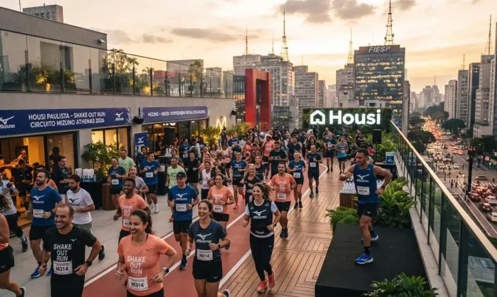 Housi recebe Mizuno no Circuito Athenas e conecta corrida, bem-estar e moradia 