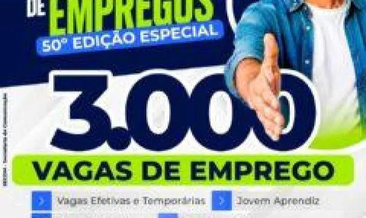 Oportunidade para todos – 50º Mutirão do Emprego oferece cerca de três mil vagas de trabalho