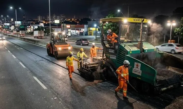 Prefeitura de Sorocaba transfere obras da Av. Carlos Reinaldo Mendes para o período noturno