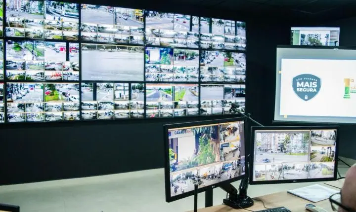 São Vicente moderniza monitoramento urbano integrado ao Muralha Paulista, com mais câmeras e uso de inteligência artificial