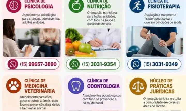 Serviços à Comunidade: Anhanguera Sorocaba oferece atendimento especializado gratuito e a custo social